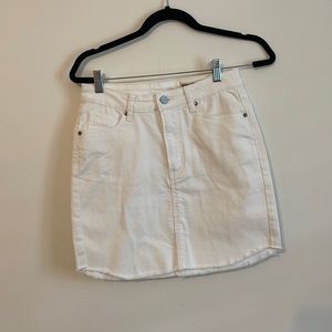 White jean skirt